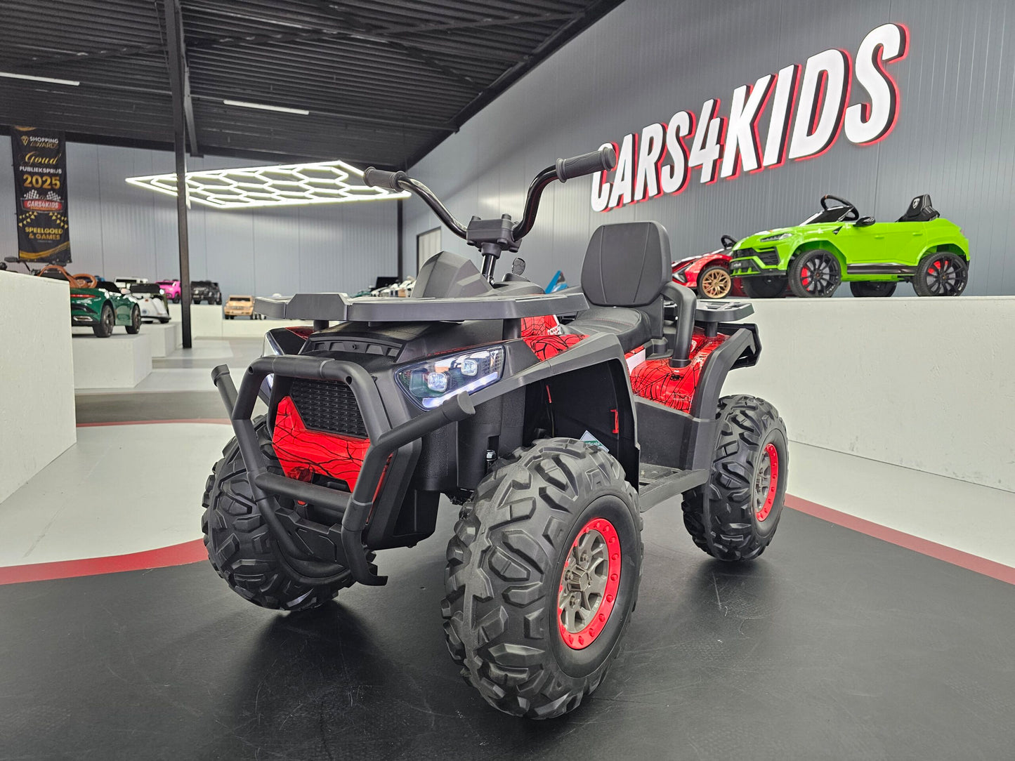 Accu kinderquad Spider 12 volt rood