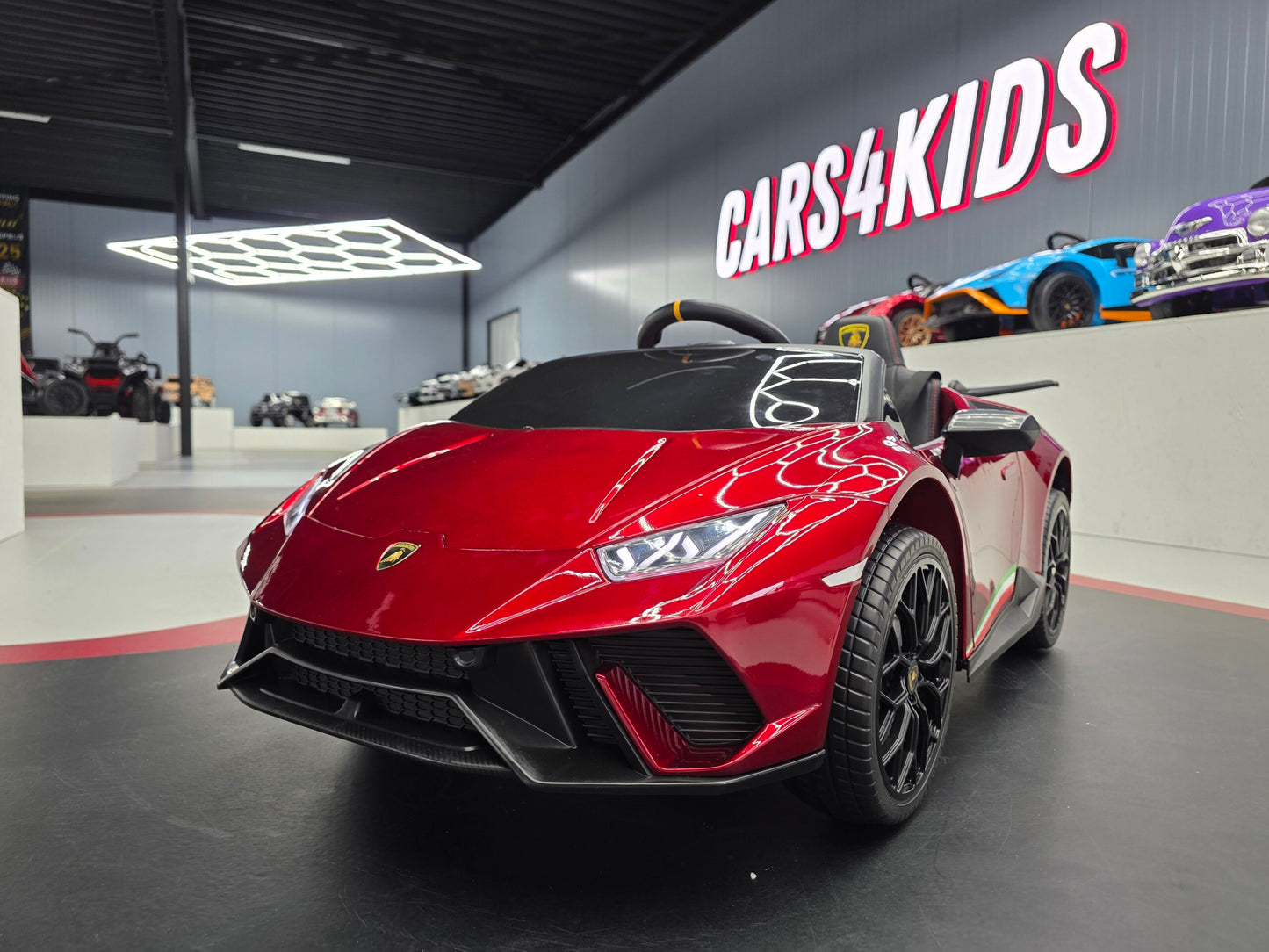 Lamborghini Huracan elektrische kinderauto 12 volt met afstandsbediening rood