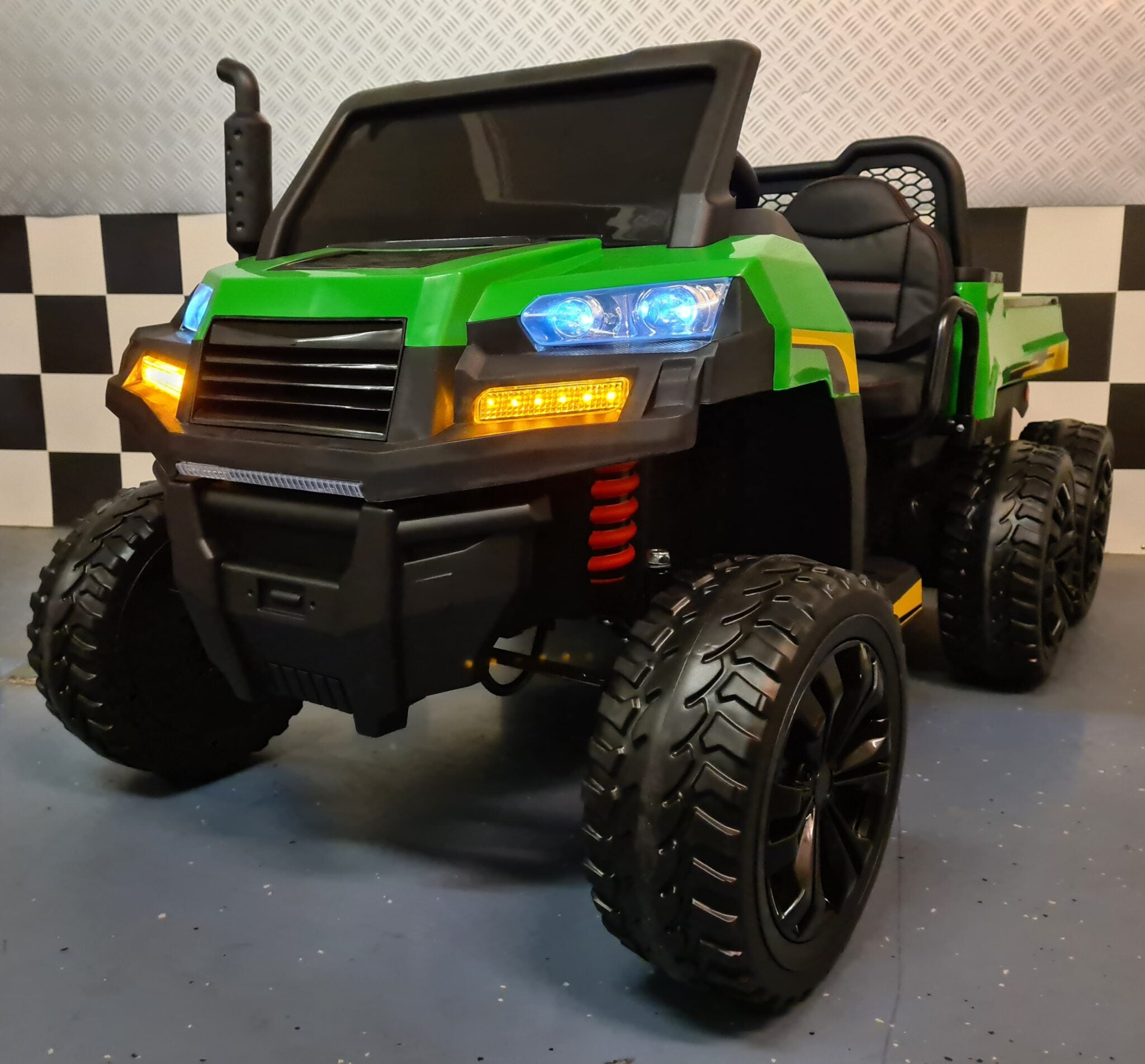 Gator kinderjeep Farmer Truck 6x6 voor 2 kinderen 12volt, 4WD met RC