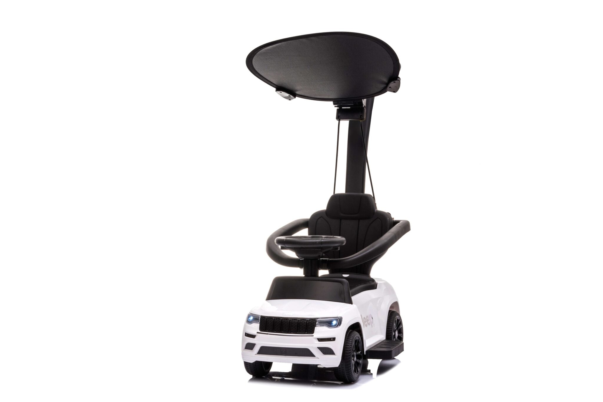 Jeep Grand Cherokee loopauto, duw en elektrisch 6 volt wit