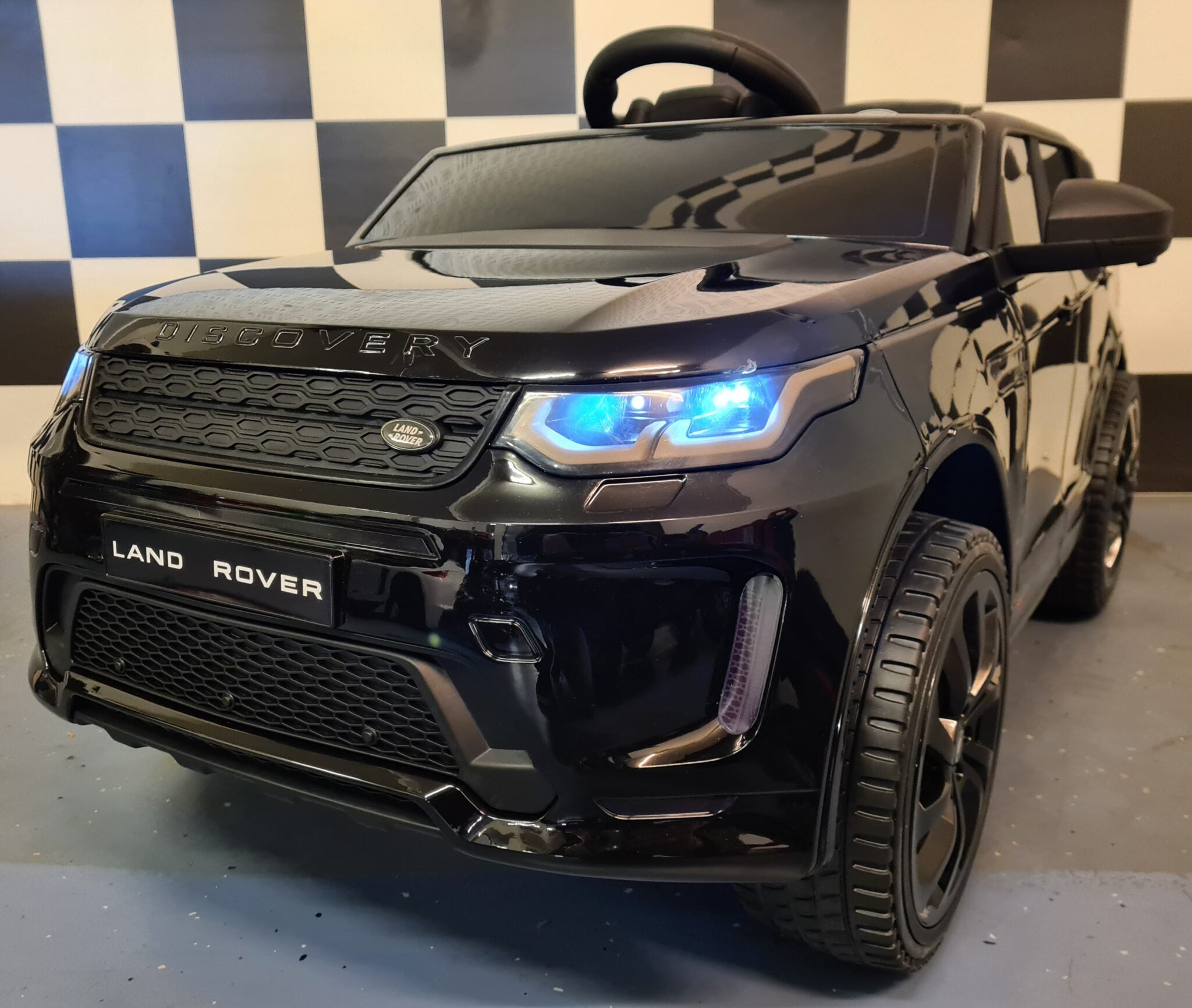Accu kinderauto Discovery Land Rover 12 volt 2.4G RC metallic zwart
