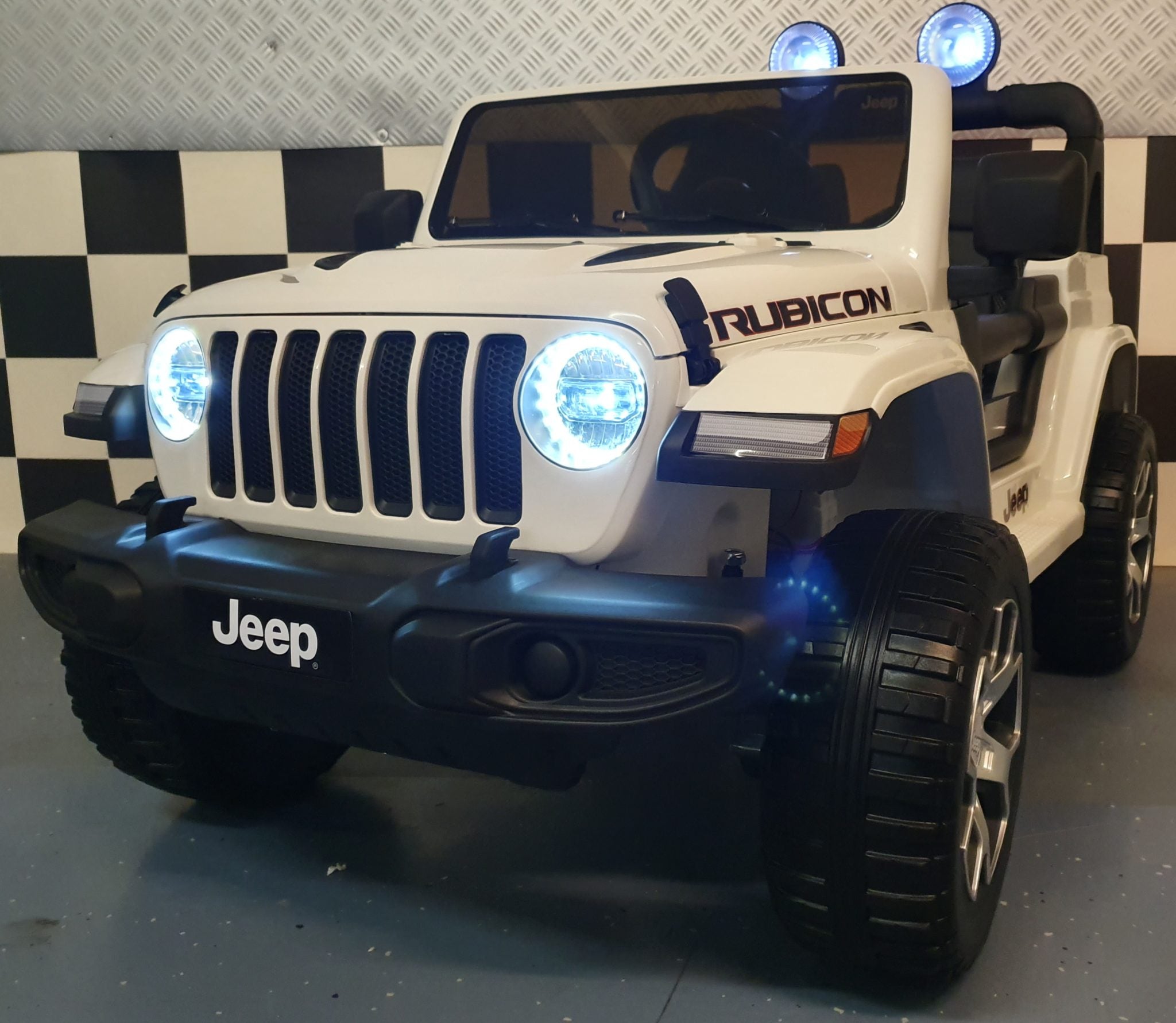 Jeep Wrangler kinder auto 12 volt 4 wheel drive RC en soft start