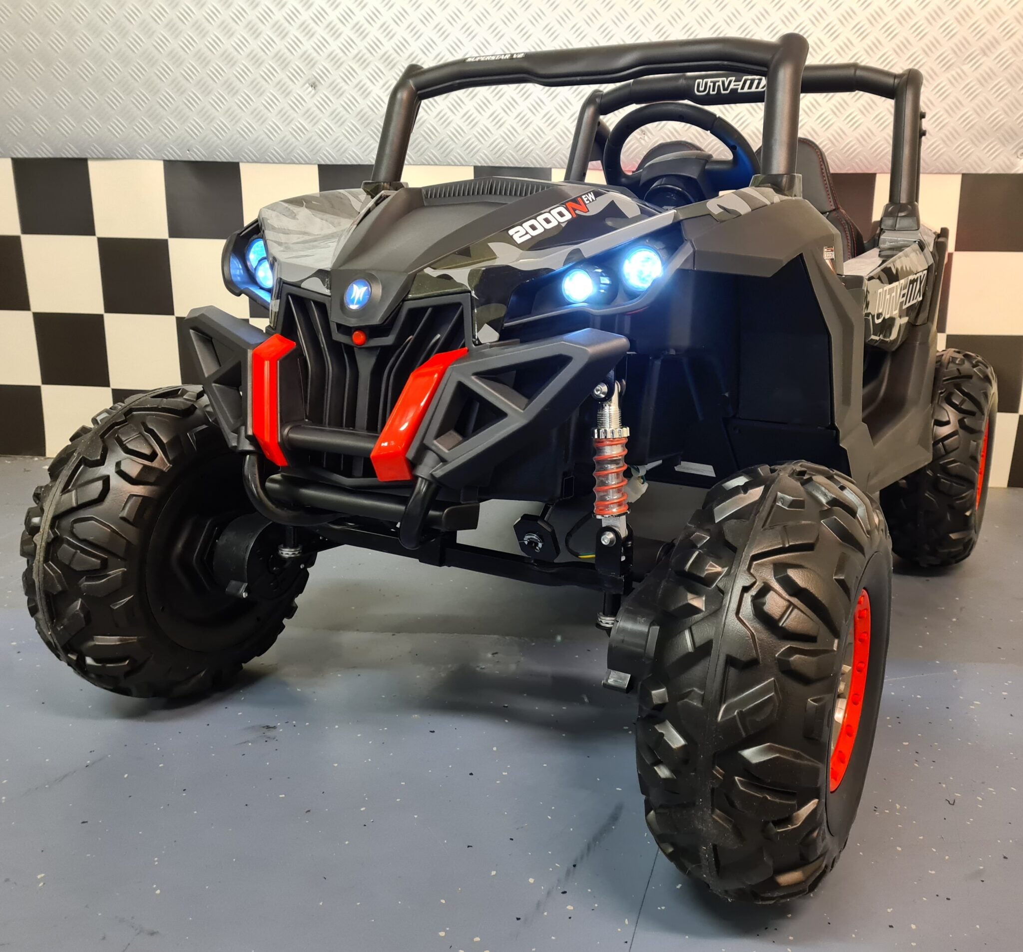 Buggy 2 persoons kinderauto Camouflage 2x12V 4WD 2.4G RC