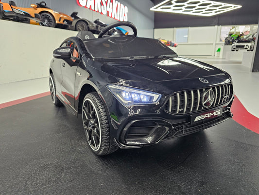 Elektrische kinderauto Mercedes CLA 45 metallic zwart