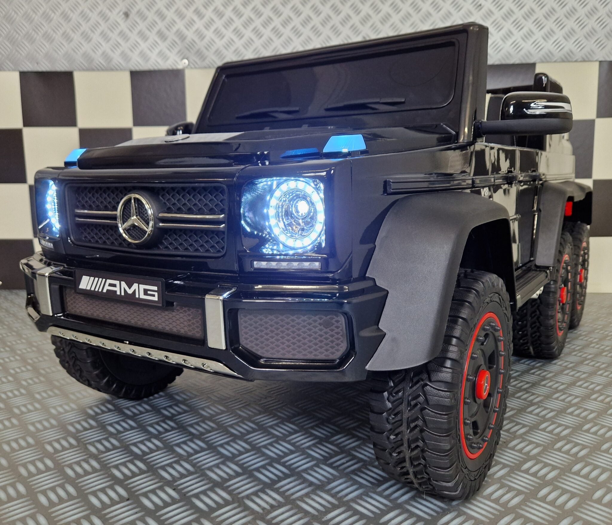 Elektrische kinderauto Mercedes G63 6x6 AMG 1 persoons metallic zwart
