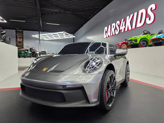 Elektrische kinderauto Porsche 911 GT3 - 24 volt metallic grijs