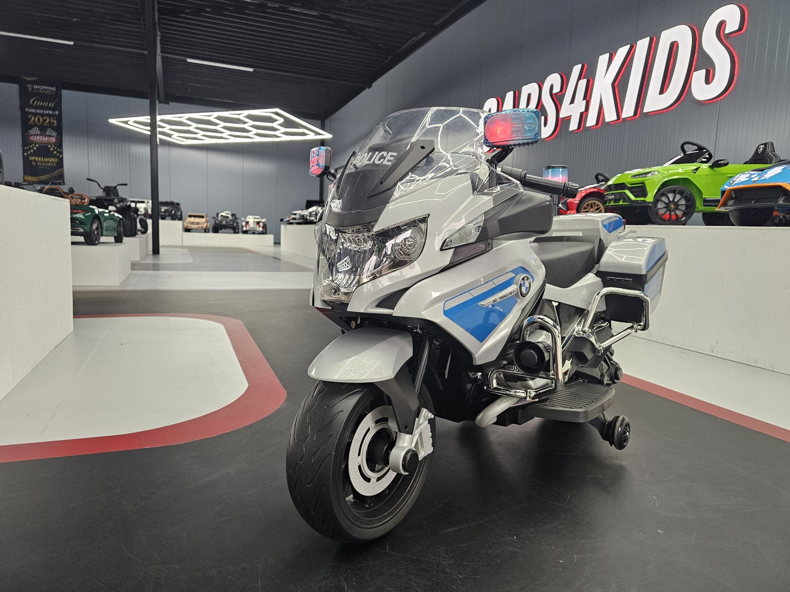 Kindermotor politie BMW R1200 met zijwielen