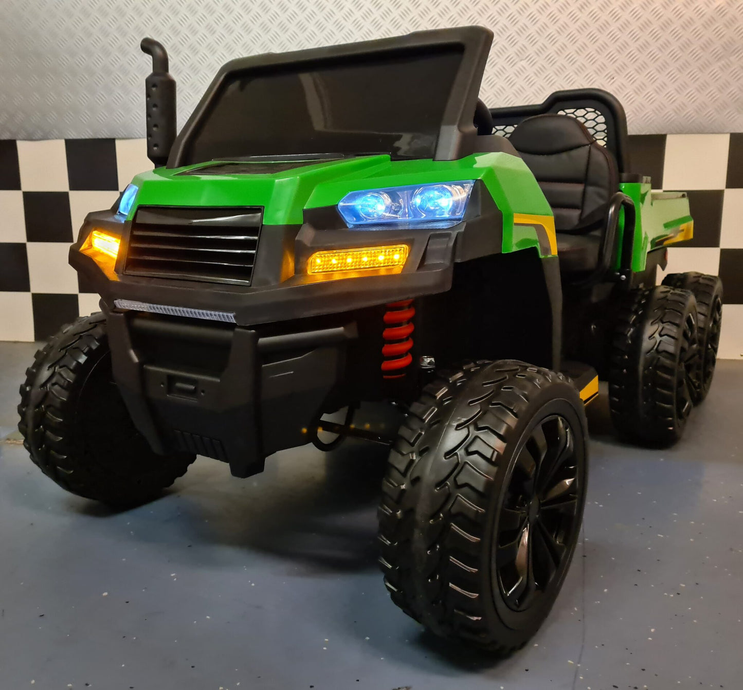 Gator kinderjeep Farmer Truck 6x6 voor 2 kinderen 12volt, 4WD met RC