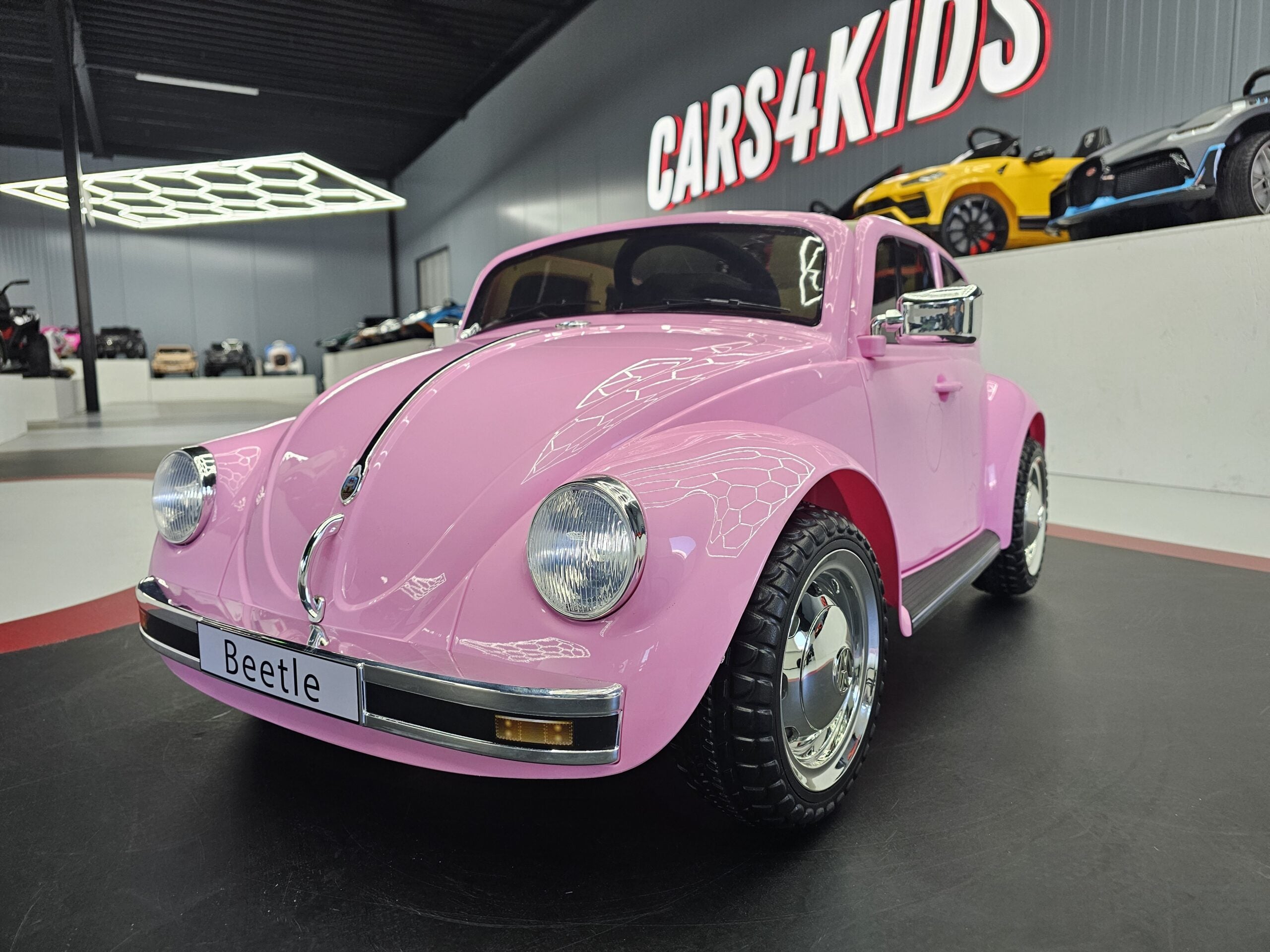 Kinderauto Volkswagen Kever 12 volt roze