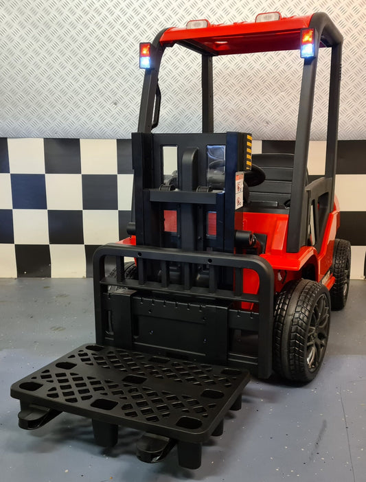 Elektrische kinder heftruck 12 volt met afstandsbediening rood