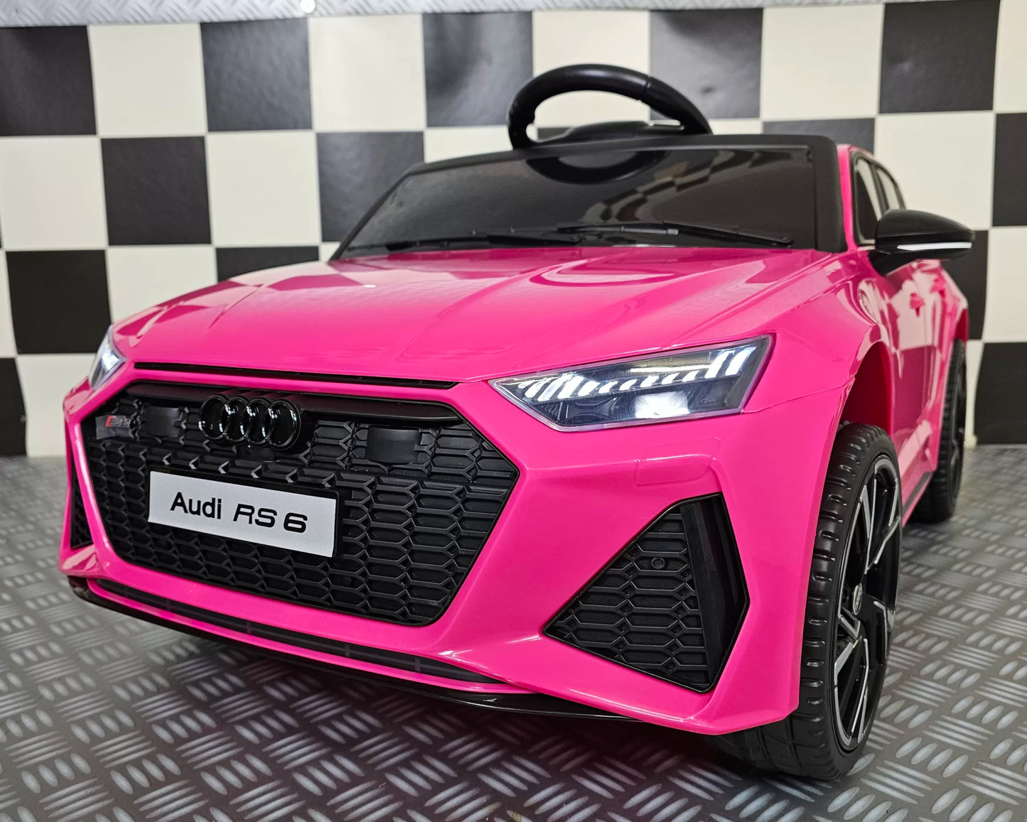 Accu kinderauto Audi RS6 12 volt roze
