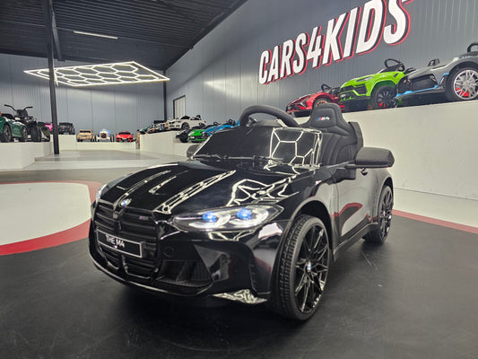 BMW M4 kinderauto 12 volt metallic zwart