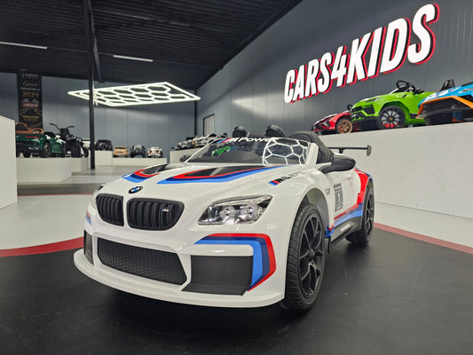 Kinderauto BMW M6 GT3 met afstandsbediening wit