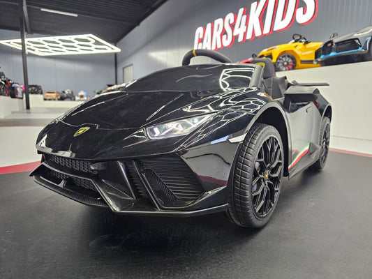 kinderauto Lamborghini Huracan 12 volt met afstandsbediening metallic zwart