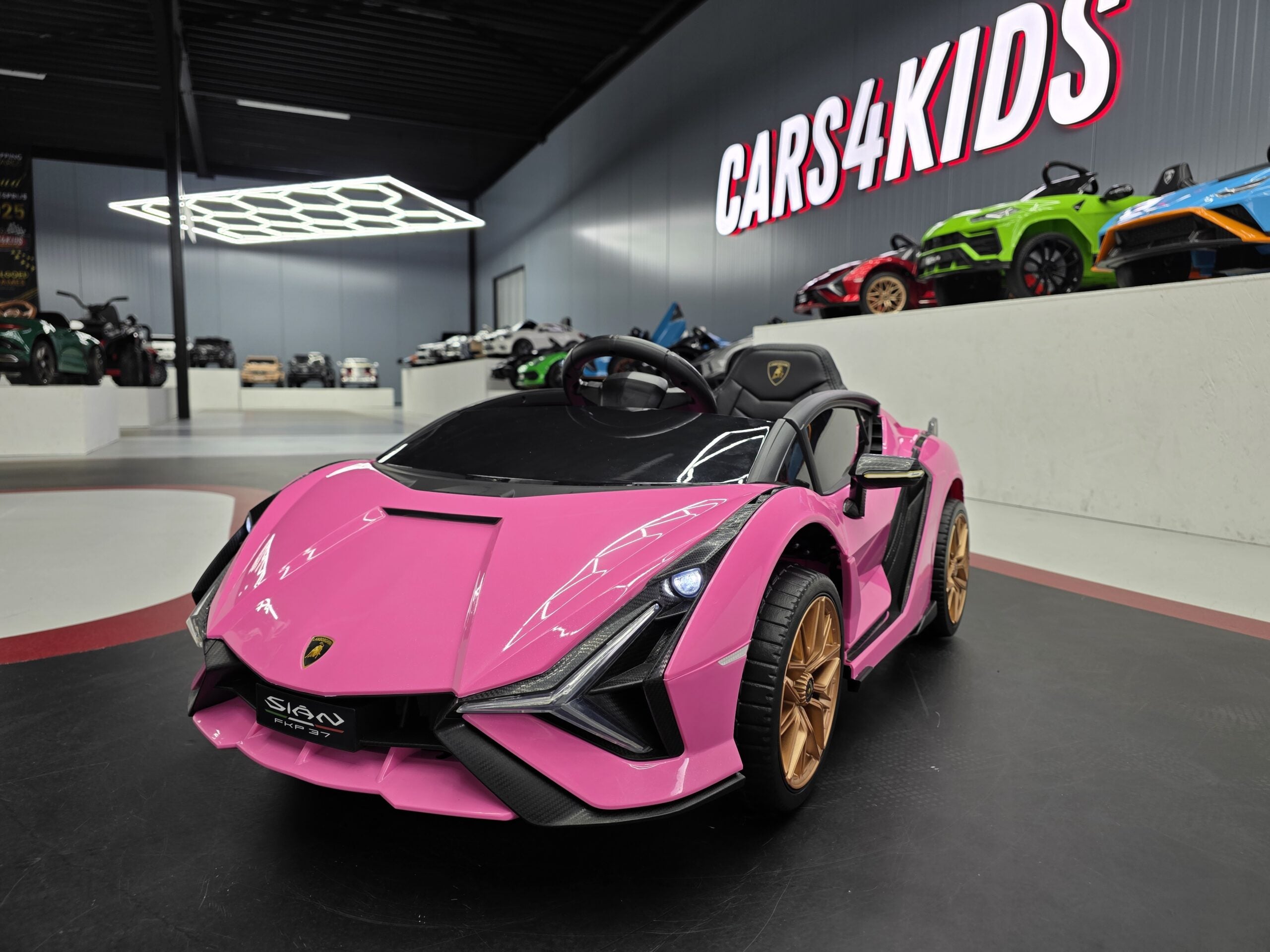 Accu kinderauto Lamborghini Sian roze