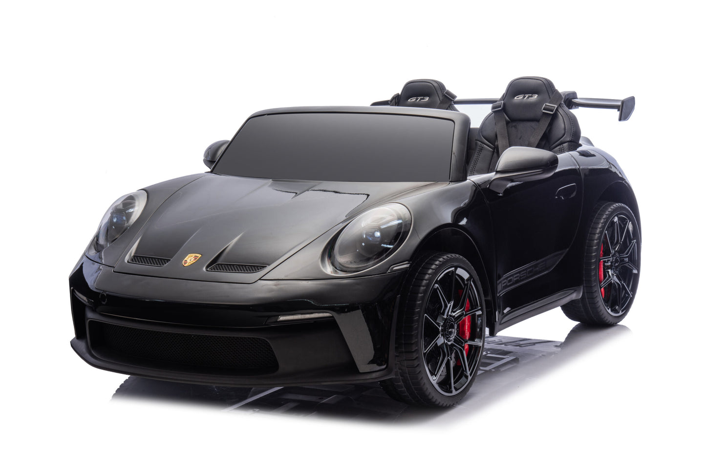 Kinderauto Porsche 911 GT3 - 24 volt metallic zwart met MP4