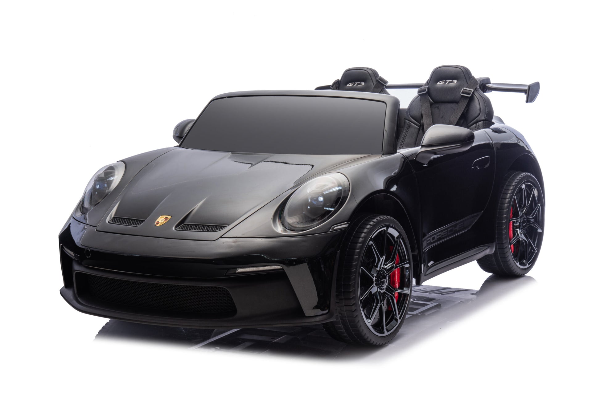 Kinderauto Porsche 911 GT3 - 24 volt metallic zwart met MP4