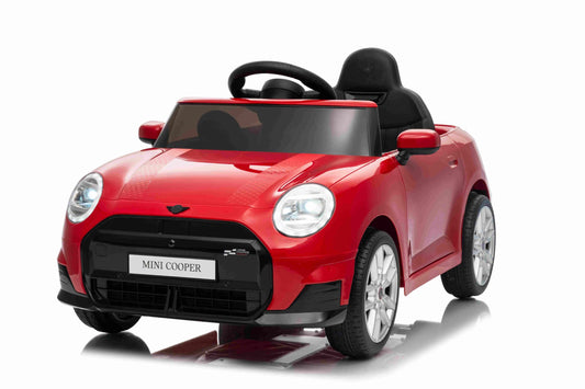 Kinderauto Mini Cooper S 12 volt metallic rood