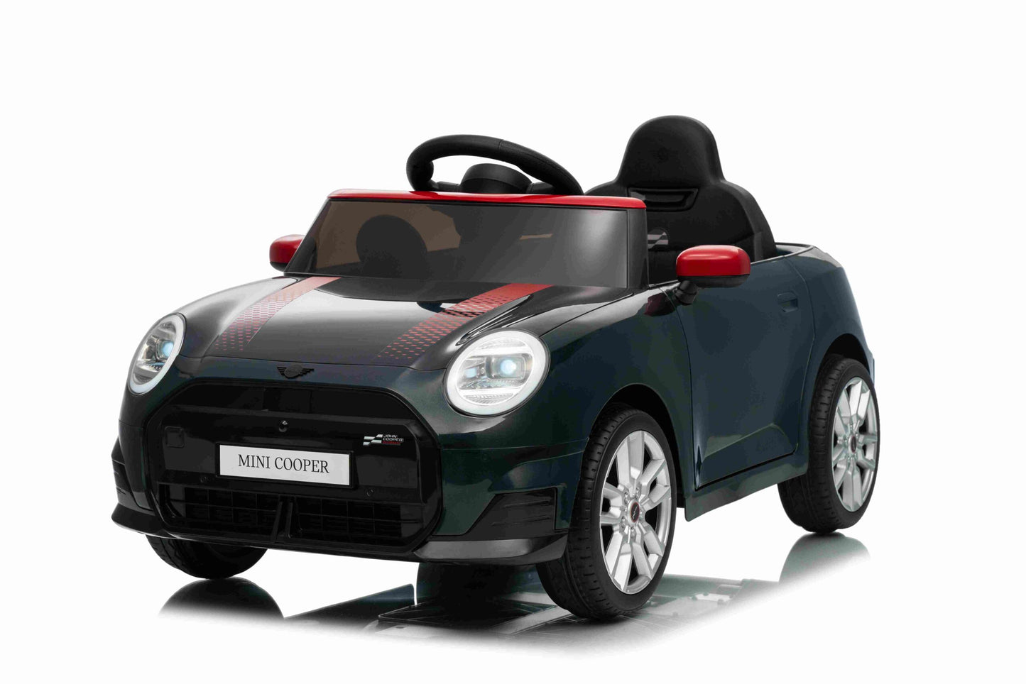 Elektrische kinderauto Mini Cooper S 12 volt metallic zwart