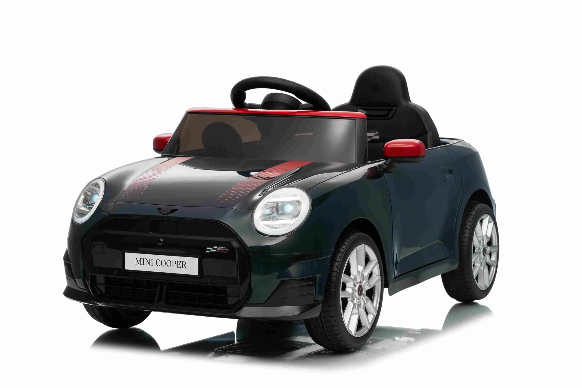 Elektrische kinderauto Mini Cooper S 12 volt metallic zwart