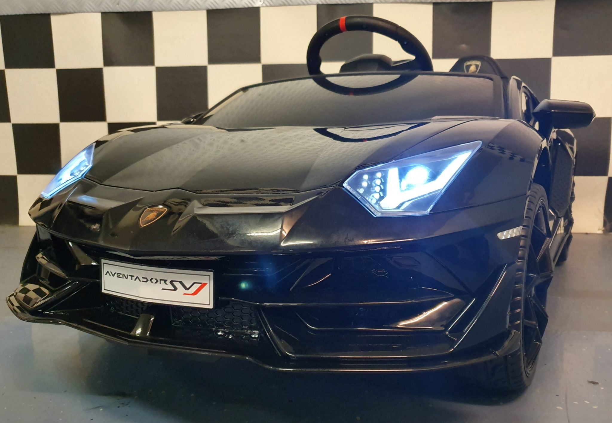 Accu kinderauto Lamborghini Aventador 12Volt metallic zwart