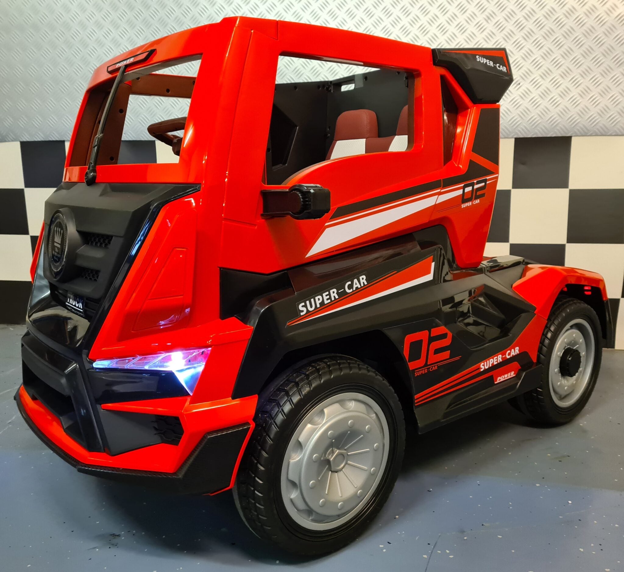 Elektrische kindervrachtwagen met trailer 12volt met RC