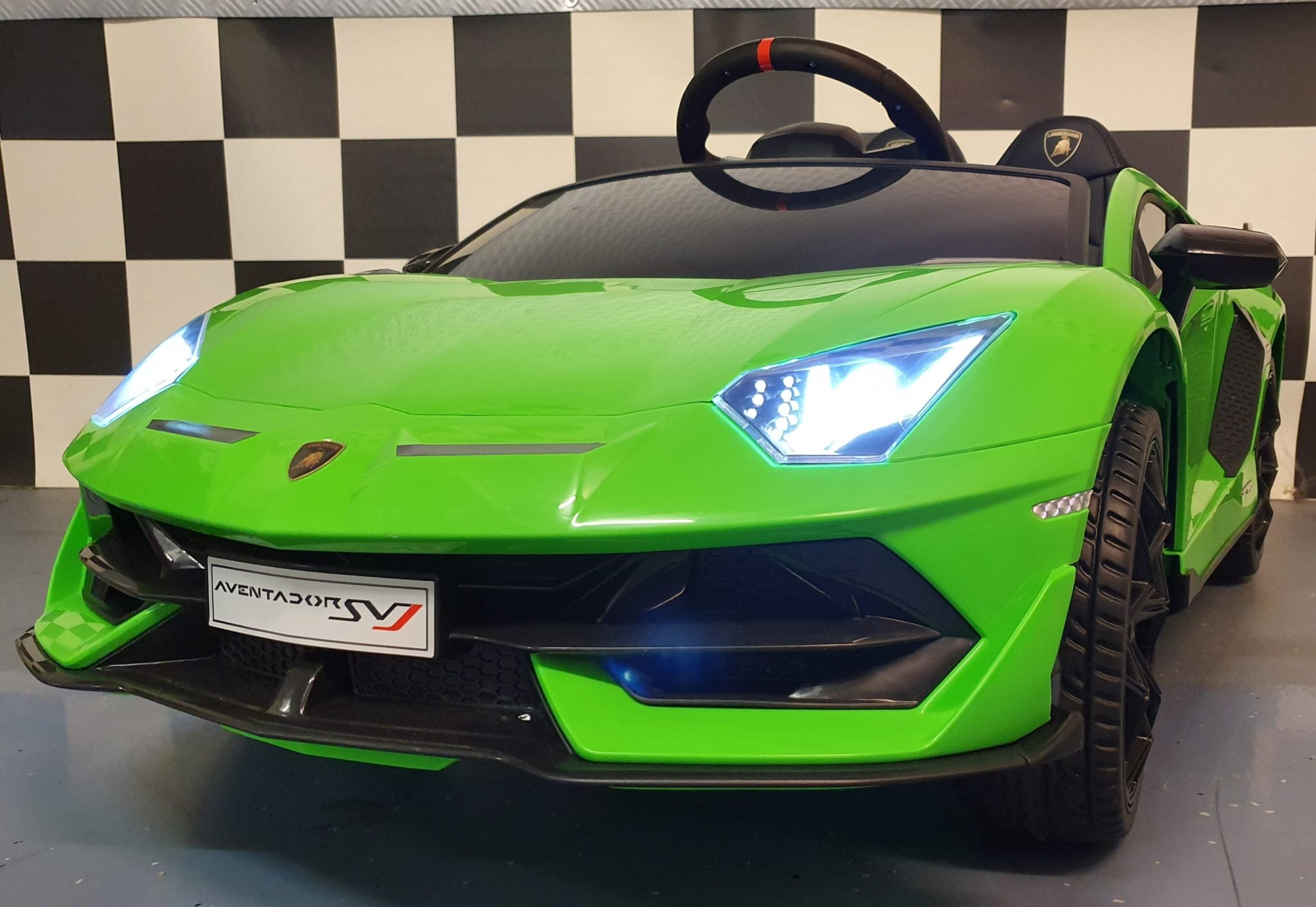 Elektrische kinderauto Lamborghini Aventador 12Volt groen