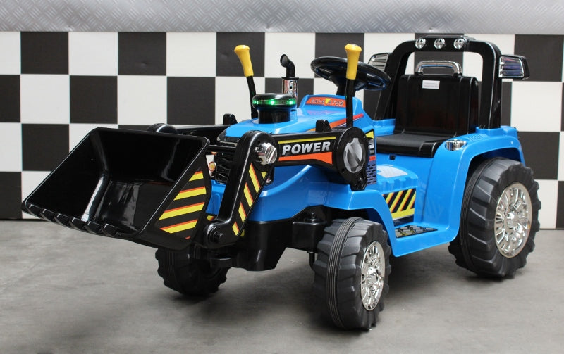 Elektrische kindertractor 12 volt met 2.4G afstandsbediening blauw