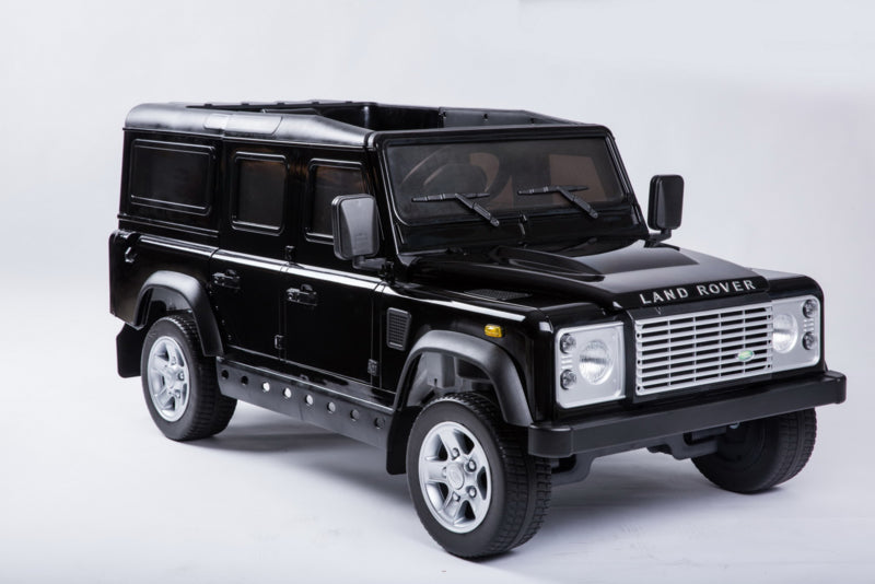 Elektrische kinderauto Land Rover Defender zwart