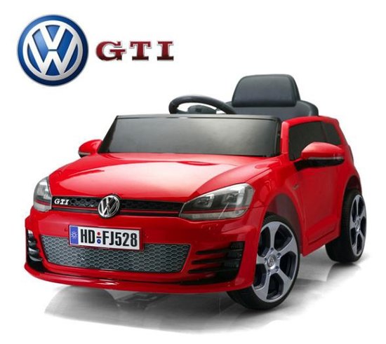 VW golf GTI elektrische kinderauto 12 volt soft start Rood