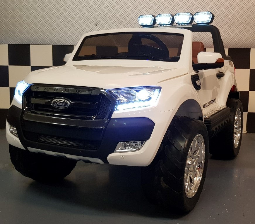 4WD Ford New Ranger kinderauto 2x12V afstandsbediening MP4 wit