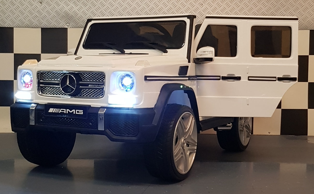 Kinderauto Mercedes G65 met afstandsbediening wit