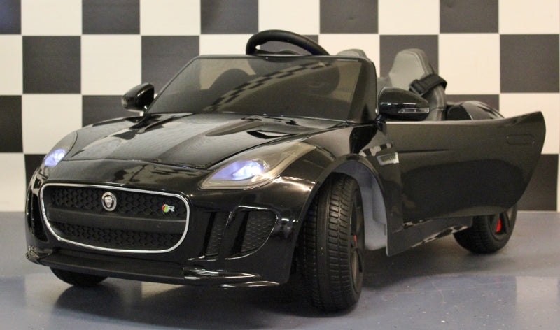 Accu Kinderauto Jaguar F-Type 12V 2.4G RC metallic zwart