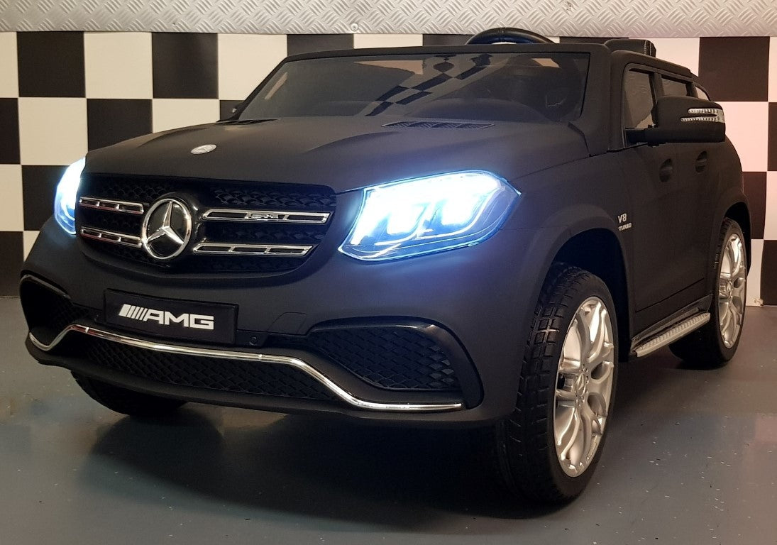 Kinderauto Mercedes GLS63 AMG 2 persoons 4WD mat zwart