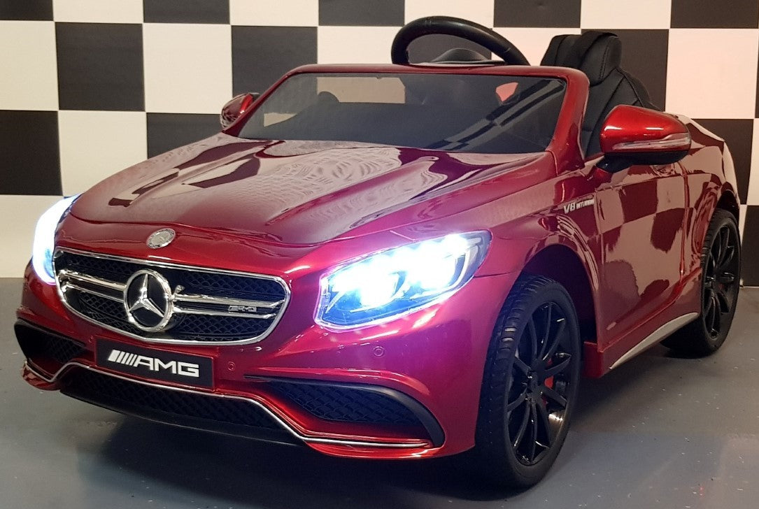 Mercedes S63 kinderauto metallic rood