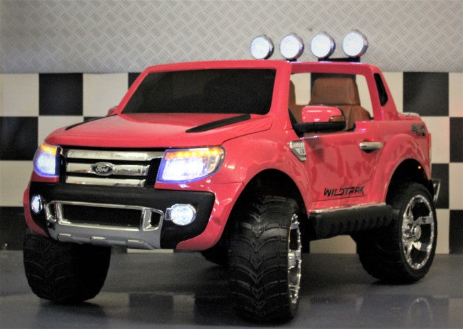 Ford Ranger elektrische kinderauto soft start 12 volt roze